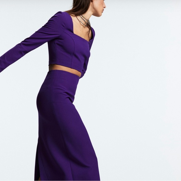 ZARA Fabulous CO-ORD set of tube skirt with matching crop top🔥 Rare Find❣️❣️ - Picture 13 of 15